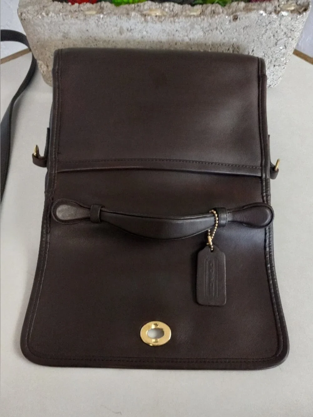 Coach Court Bag, 1996 Dark Brown Vintage, 30 Years Old, #9870